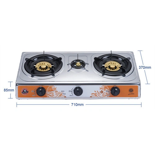 Kinds of Butterfly Three Burner Gas Stove LPG Cooker, Wholesale